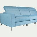 Canapé d'angle droit relax en tissu dallas - bleu autan-SALVIA
