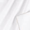 Housse de couette en percale de coton 260x240cm liseré tressé beige alpilles - blanc-EZIO