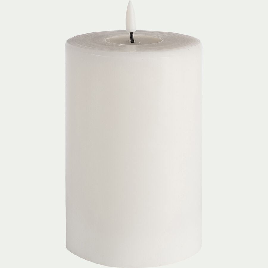 Bougie à LED D10XH15cm - blanc-ARLANO