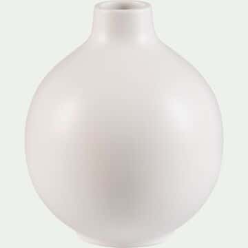 Vase en céramique - blanc ventoux D18xH23cm-HYDRIE