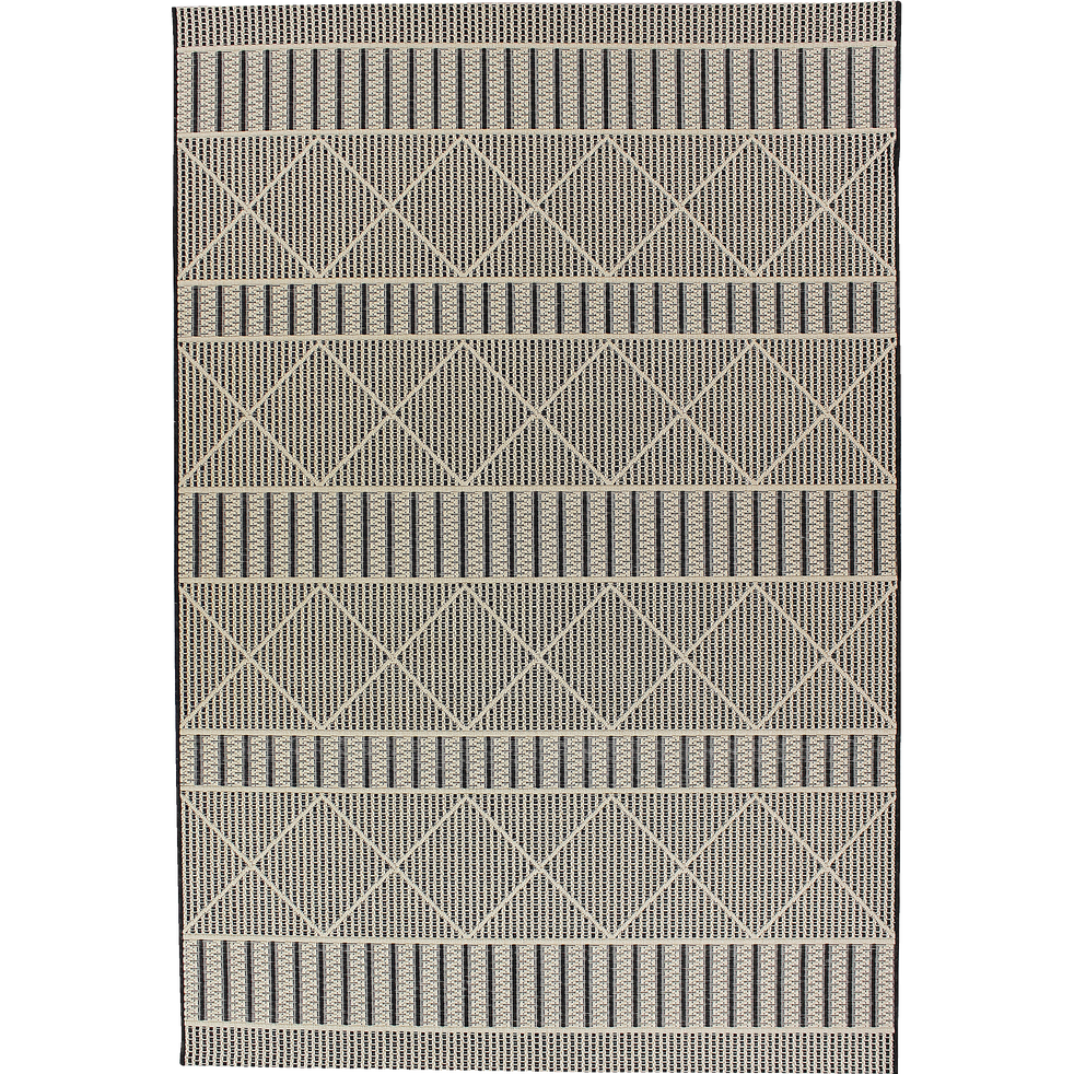 Tapis extérieur et intérieur beige et noir 160x230cm ...