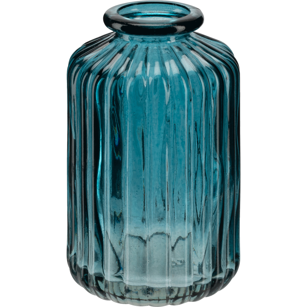 Vase en verre bleu niolon H10 cm Cios vases alinea