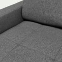 Canapé 2 places fixe en tissu pop avec accoudoirs 15cm - gris-MAURO
