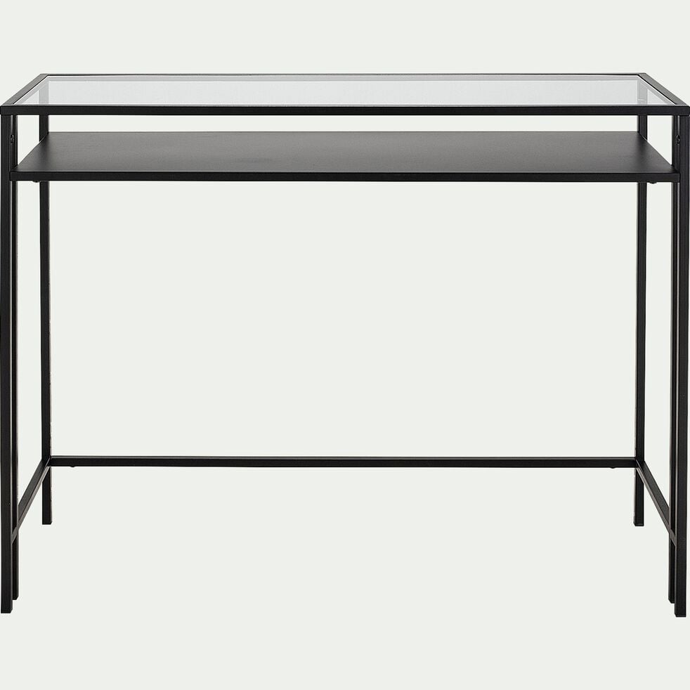Console En Verre Et Metal Noir L100xp35xh78cm Henu Console Alinea Console En Verre Et Metal Noir L100xp35xh78cm Henu Console Alinea