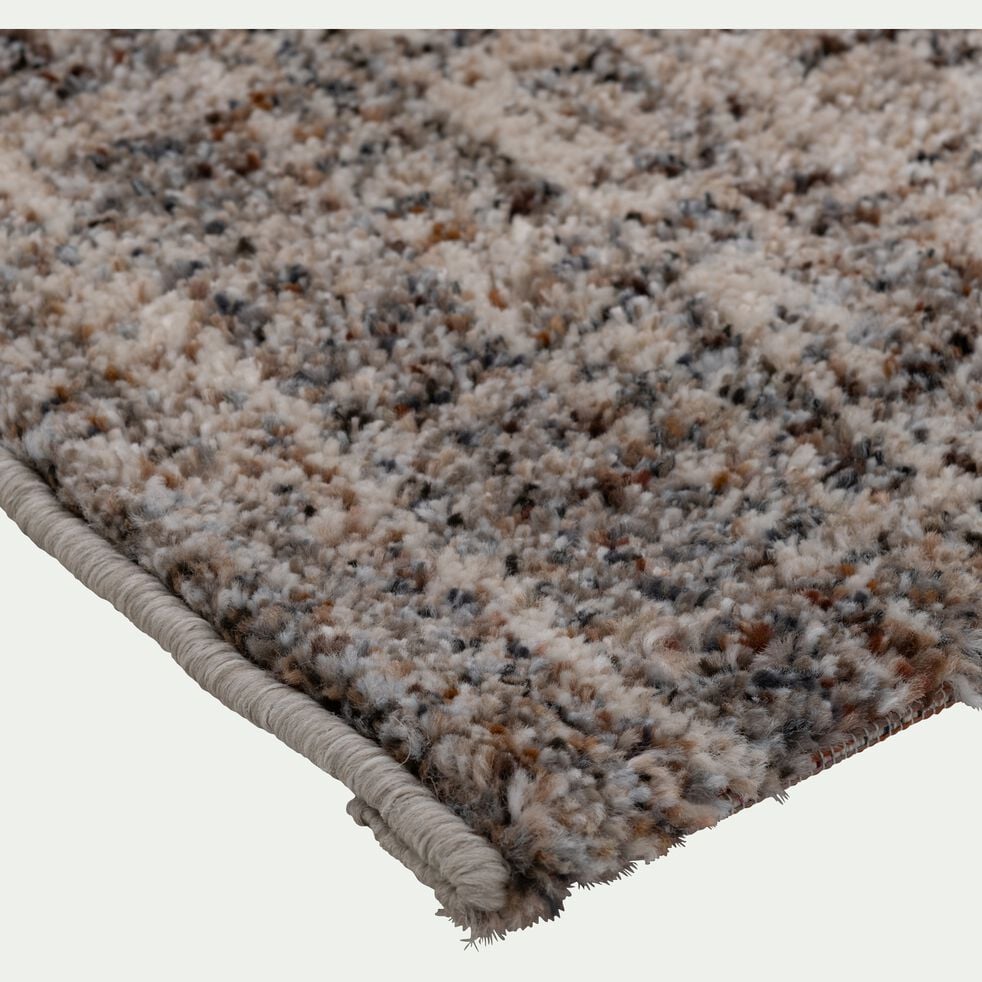 Tapis shaggy rectangulaire en tissu recyclé 200x290cm - gris-BARRIO