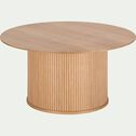Table basse ronde en bois - bois clair D90xH44,8cm-JOZO