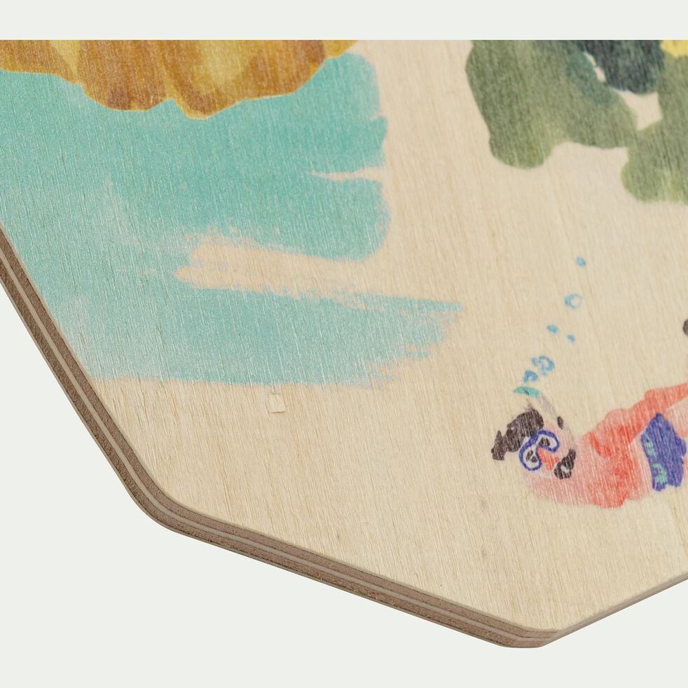 Planche de surf décorative motif calanques H144cm - naturel-SORMIOU