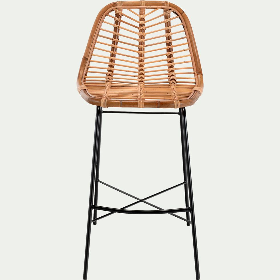 Chaise de bar en rotin - naturel h66cm-LUPIN