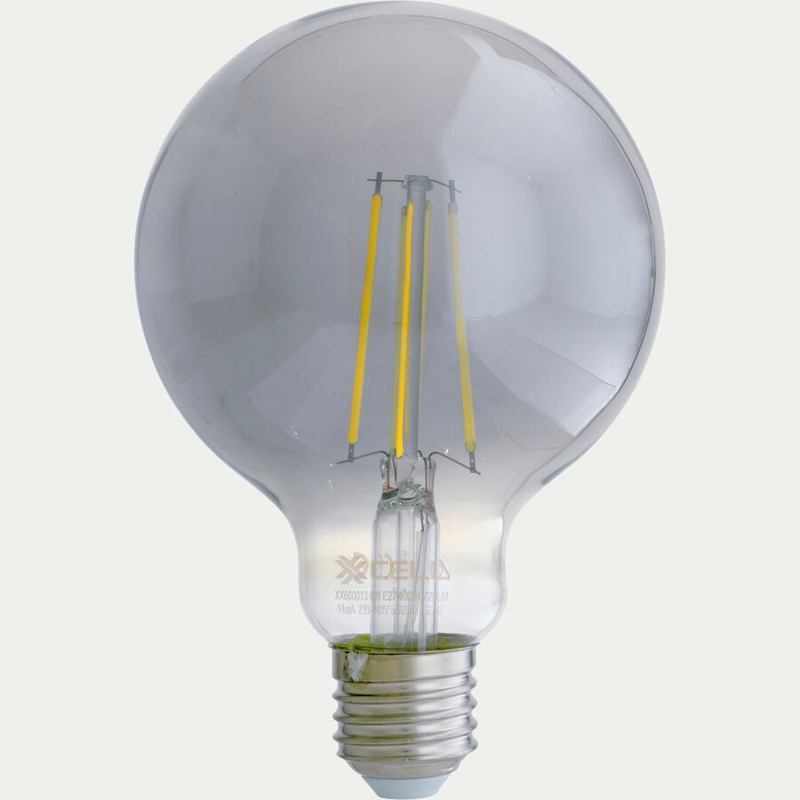 Ampoule LED globe 9,5cm culot E27 - gris-GLOBE