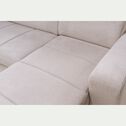 Canapé panoramique convertible avec méridienne droite en tissu doux - beige-ORIGANO