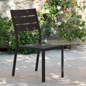 Chaise de jardin empilable en aluminium - noir-ALEP