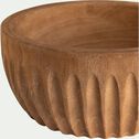 Coupe ronde en bois de paulownia D22cm - naturel-PIDOLA