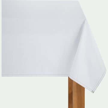 Nappe en coton blanc 145x145cm-VENASQUE
