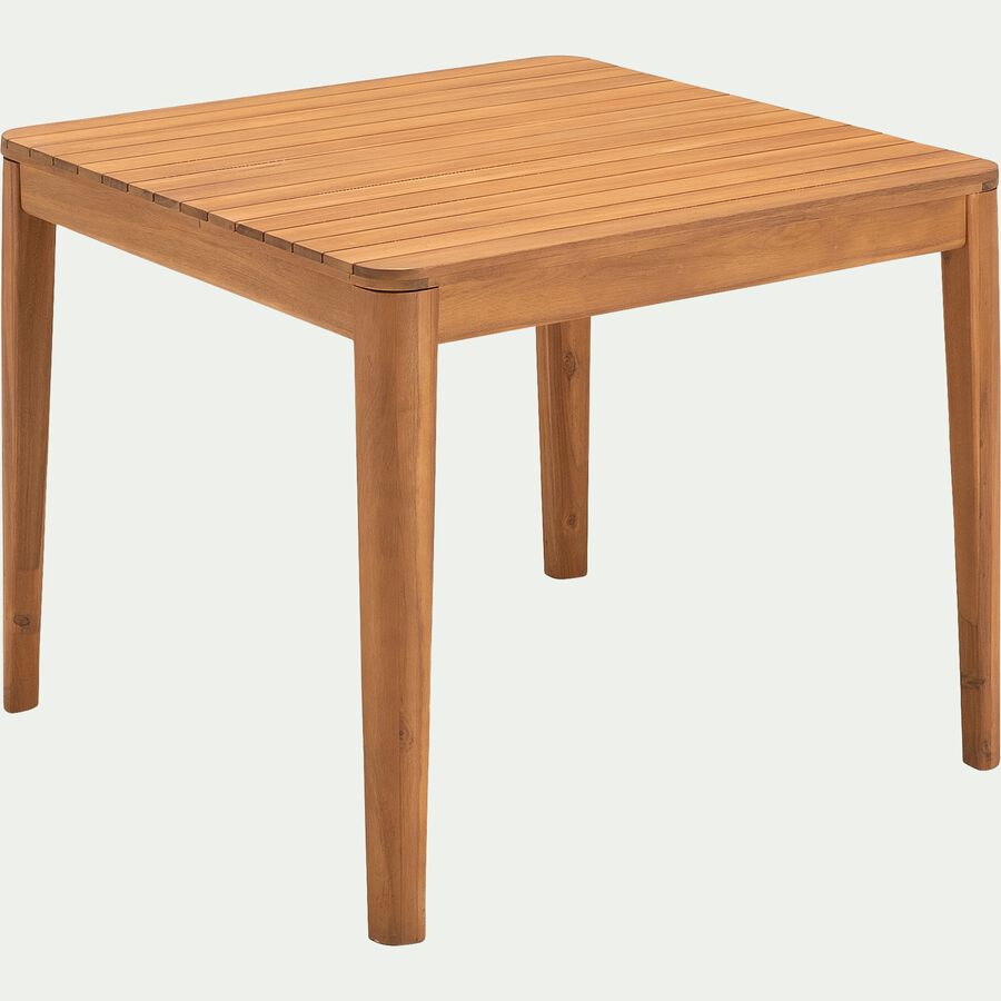 Table de jardin carrée en acacia - bois foncé (4 places)-ESTILA