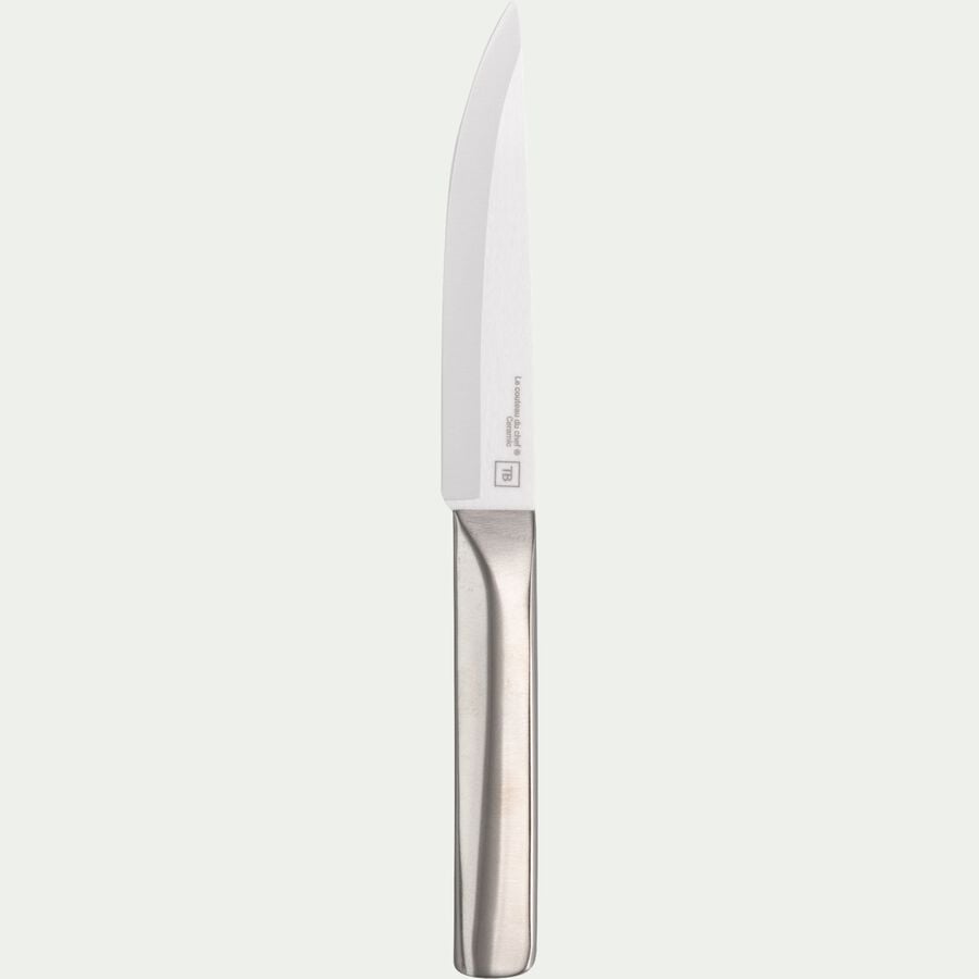 Couteau à steak en céramique - argenté-METALIS