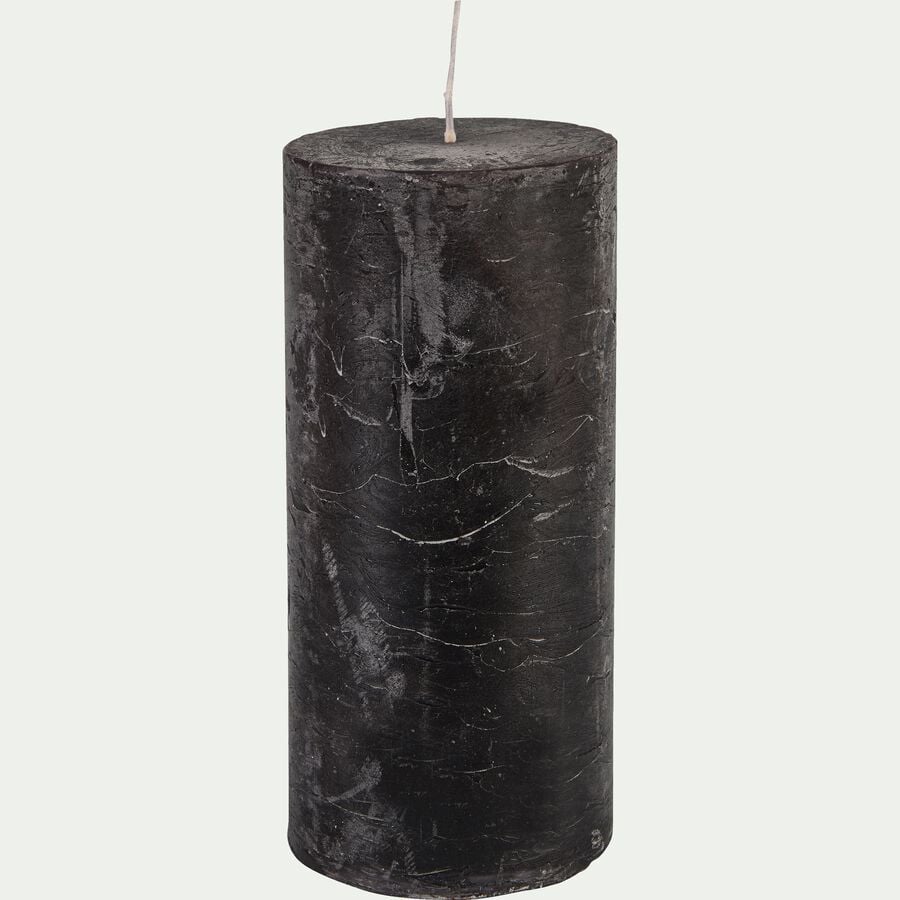 Bougie cylindrique - gris calabrun H15cm-BEJAIA