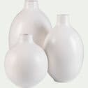 Vase rond en céramique - blanc ventoux H35cm-HYDRIE