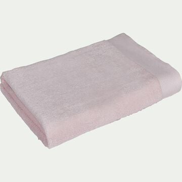 Drap de bain en coton peigné - rose simos 100x150cm-AZUR