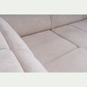 Canapé d'angle gauche convertible avec coffre en tissu doux - beige-ORIGANO