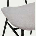 Chaise en bois de frêne et tissu - gris-LORA
