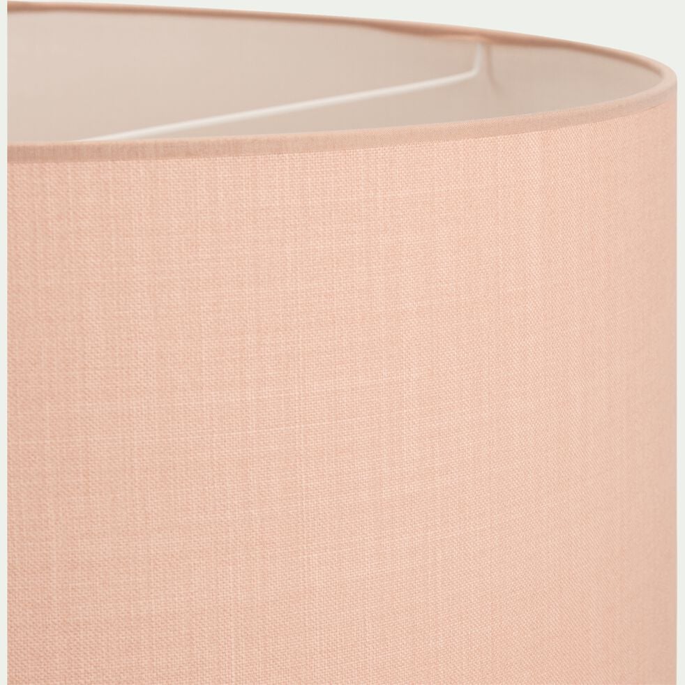 Abat-jour cylindrique en coton D60cm - rose rosa-MISTRAL