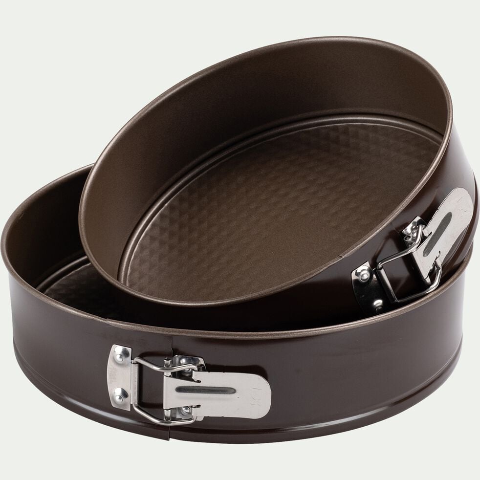 Moule à manqué rond démontable en acier D24cm - marron - GOBEL | alinea