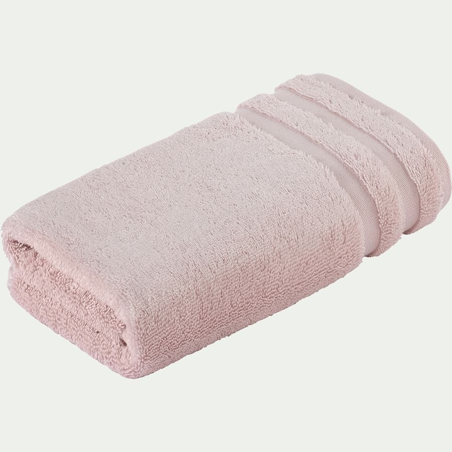 Serviette de toilette en coton - rose simos 50x100cm-RANIA