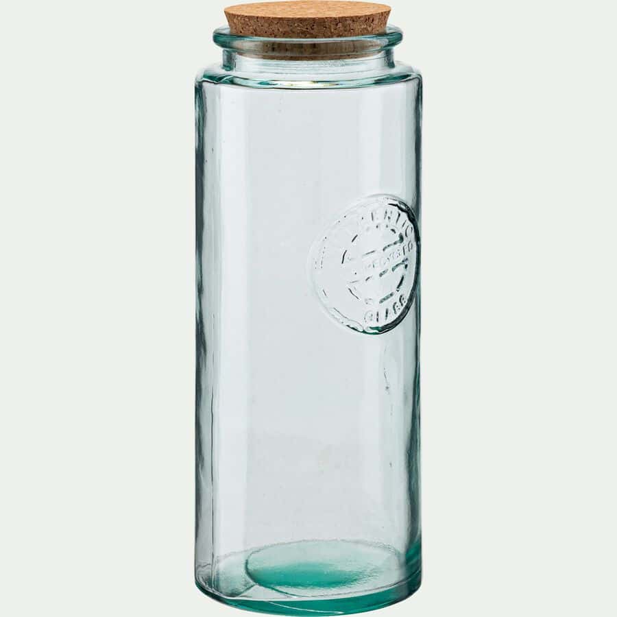 Bocal en verre recyclé 1,5L - transparent-AQUA