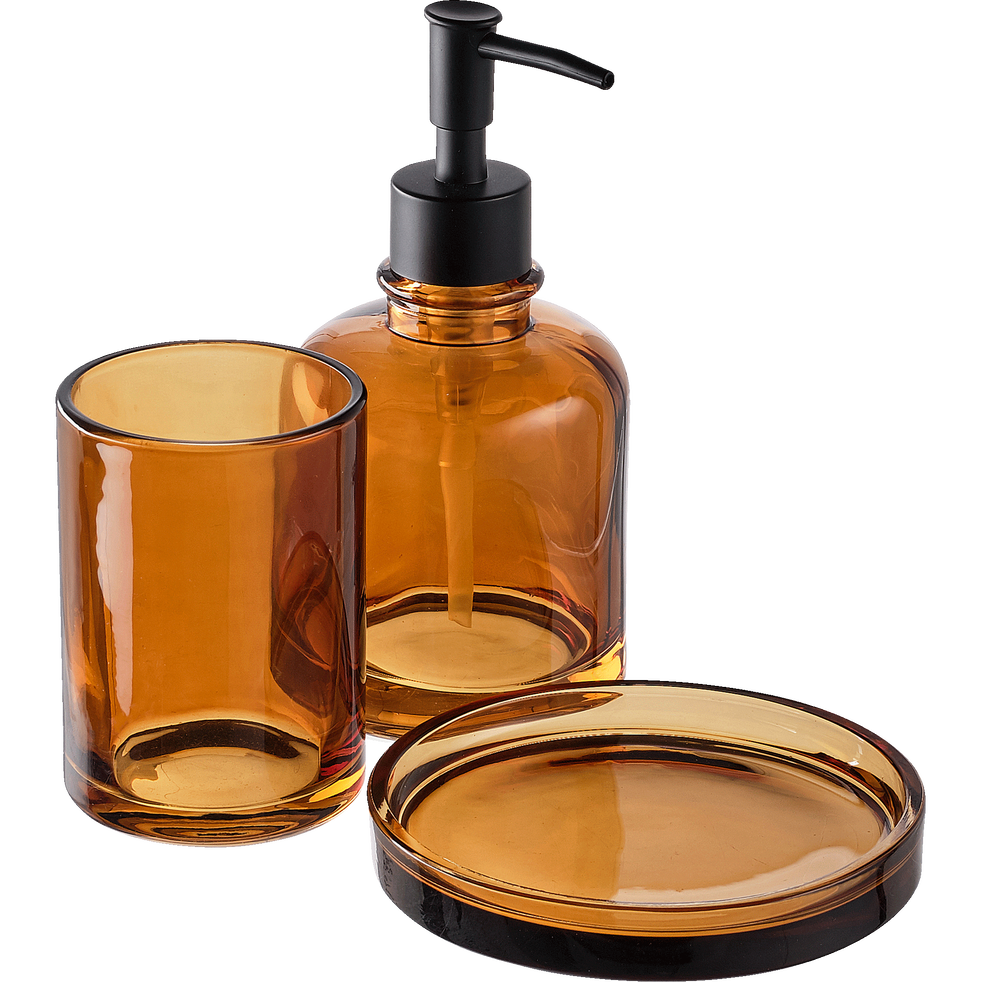 Distributeur de savon en verre marron OSCO portesavons et