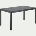 Table fixe de jardin en aluminium et duraboard - noir (4 à 6 places)-VERDIERE