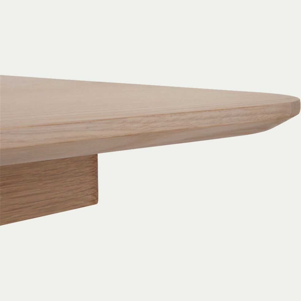 Table de repas extensible plaquée chêne - bois clair (2 à 8 places)-LEONIE