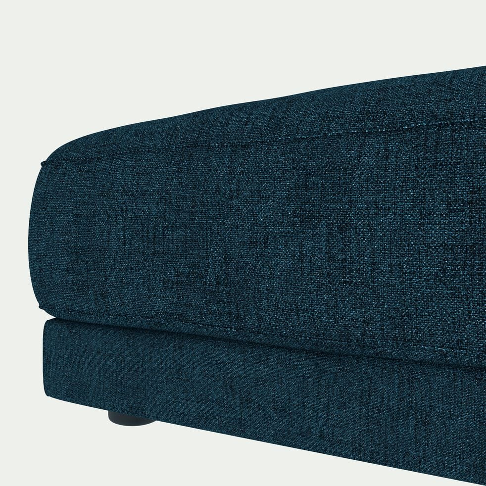 Pouf carré en tissu joint - bleu figuerolles-AUDES
