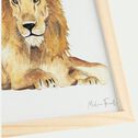 Image aquarelle encadrée Lion - A4-LION