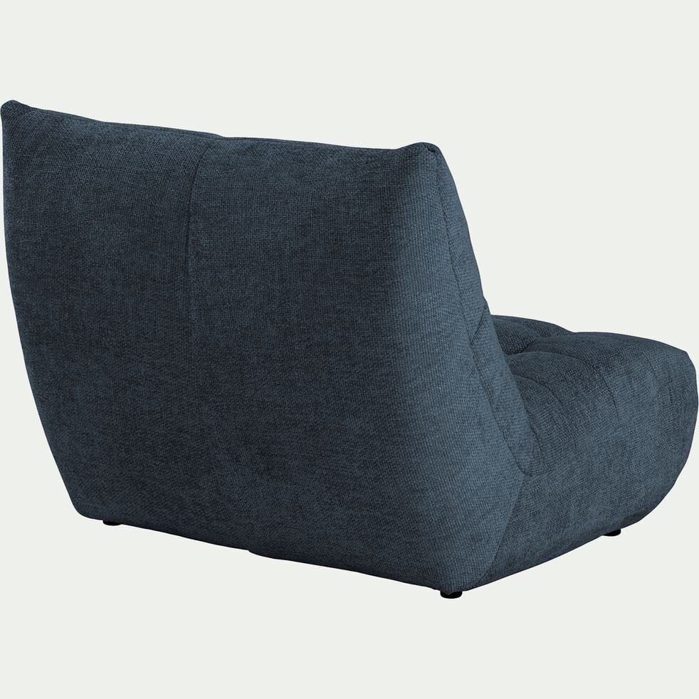Canapé 2 places fixe en tissu chenille - bleu marine-SCALO