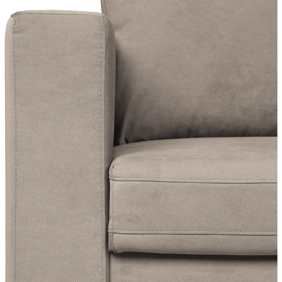 Canape 3 Places Fixe En Tissu Beige Roucas Morgiou Canapes 3