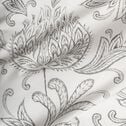 Housse de couette 240x220cm et 2 taies d'oreiller 63x63cm en percale de coton motif floral - blanc-RANI