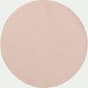 Tapis rond imitation fourrure - rose argile D70cm-ROBIN