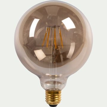 Ampoule LED décorative grise D12,5cm culot E27-GLOBE