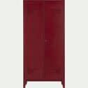 Armoire 2 portes en acier H200cm - rouge sumac-LOFTER