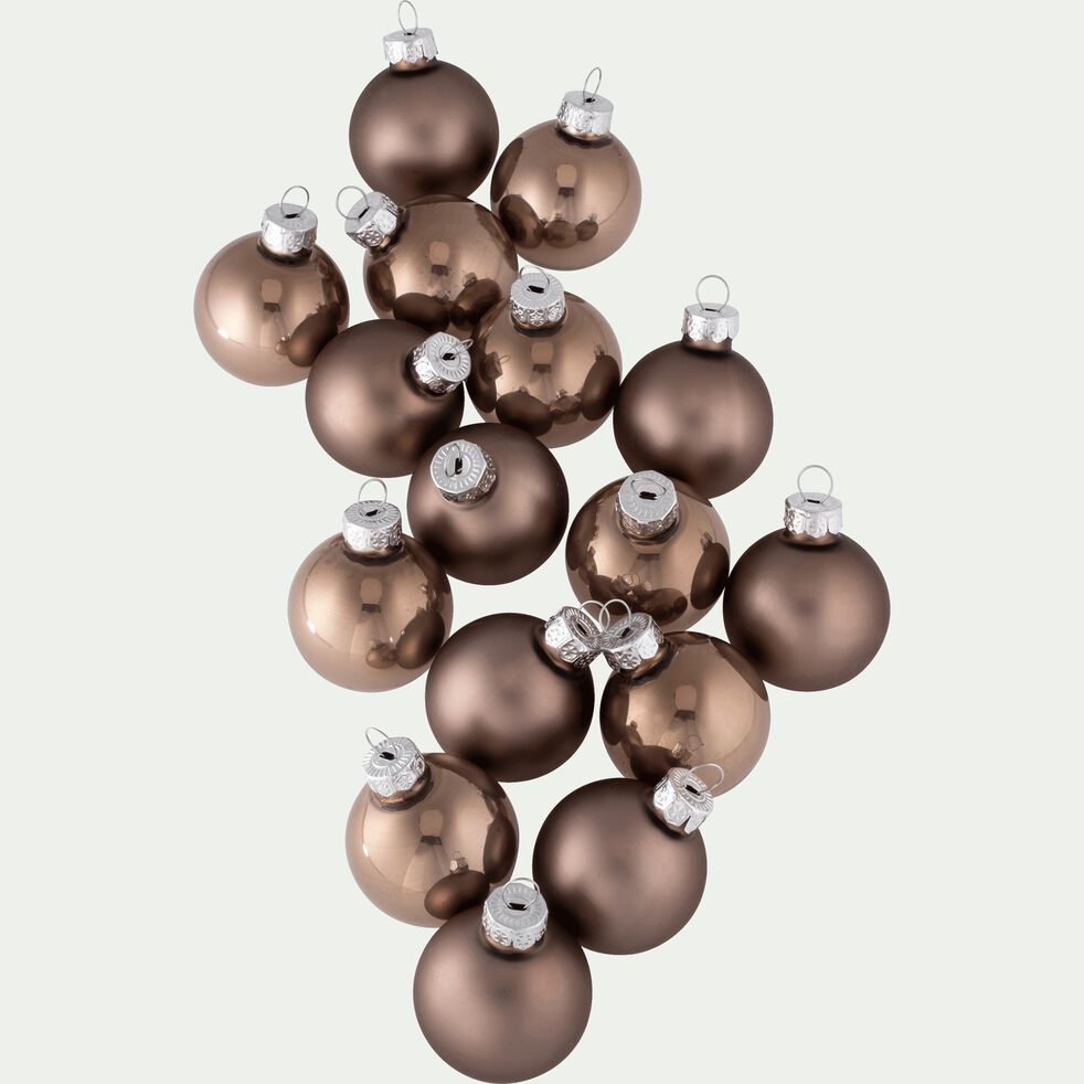 Mini Boule De Noel 16 Mini Boules De Noel En Verre Marron D3 5cm Olan Boules Et Suspensions De Noel Alinea Mini Boule De Noel 16 Mini Boules De Noel En Verre Marron D3 5cm Olan Boules Et Suspensions De Noel Alinea