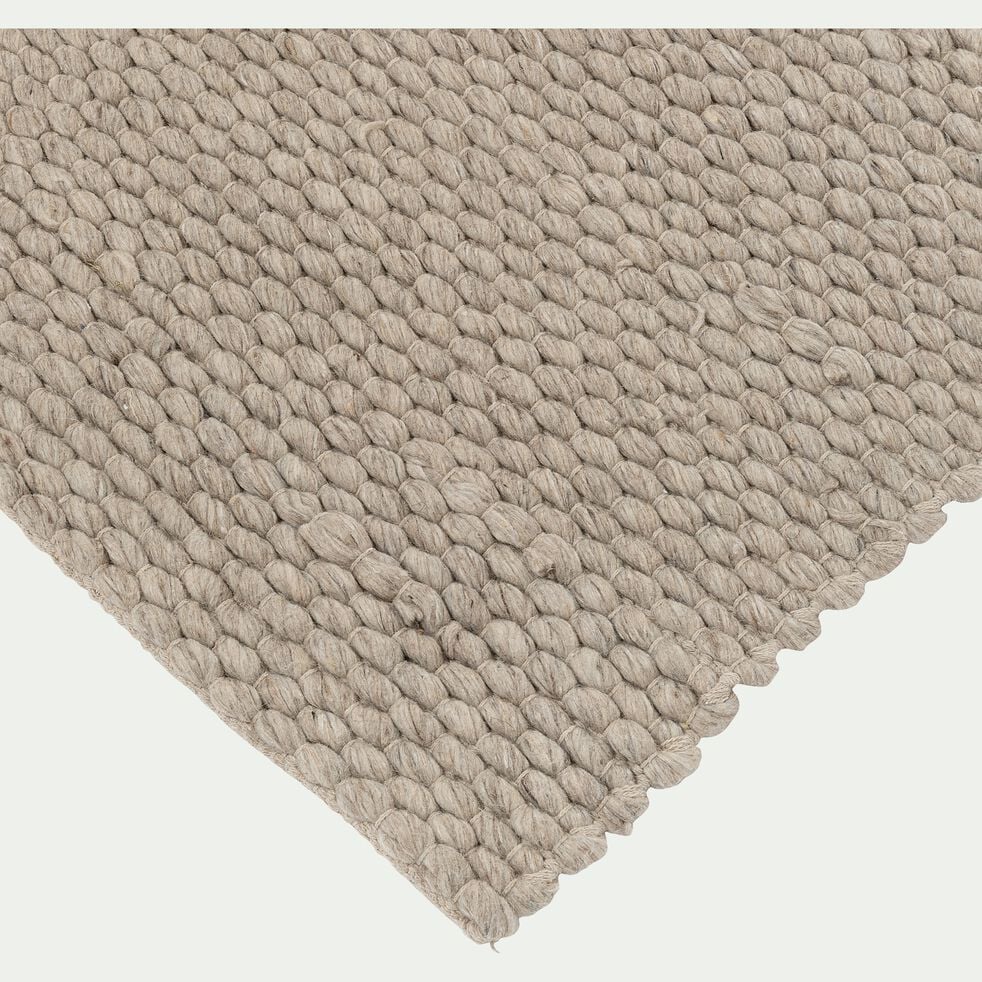 Tapis en laine et coton - gris clair 160x230cm-MAUSSANE
