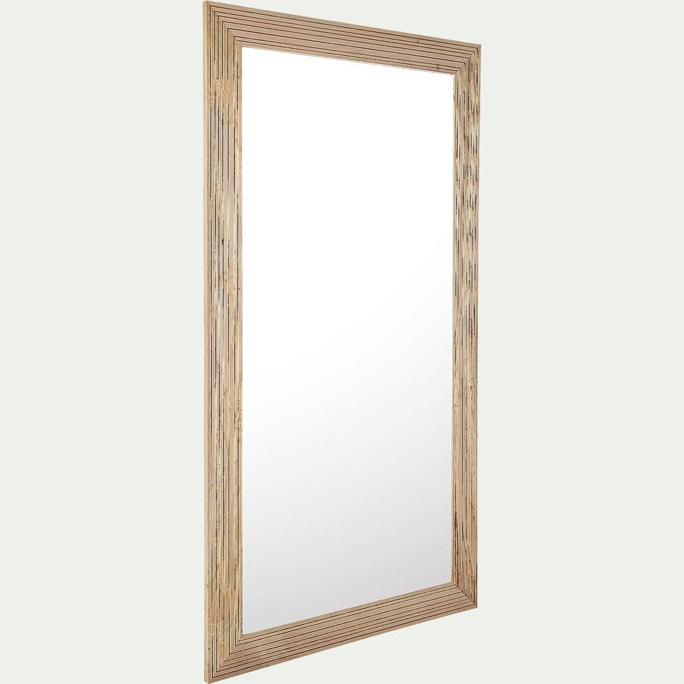 Miroir en bois de chêne strié - naturel 70x150cm-RAYA