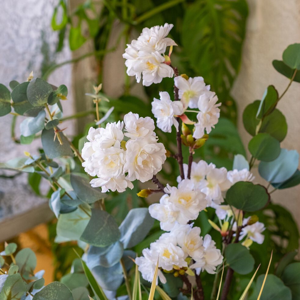 Fleurs de cerisier artificielles - blanc H93cm-VELS