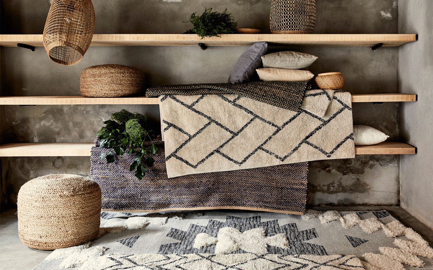 Pouf en jute 50x50x40cm NAÏA coussin de sol et pouf alinea