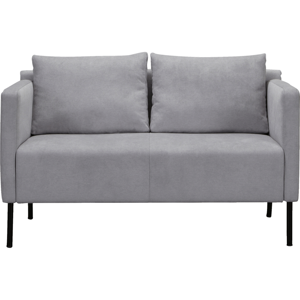 Olivia Canapé 2 Places Fixe En Tissu Gris Borie