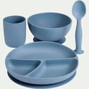 Set de repas en silicone - bleu-AMBRE