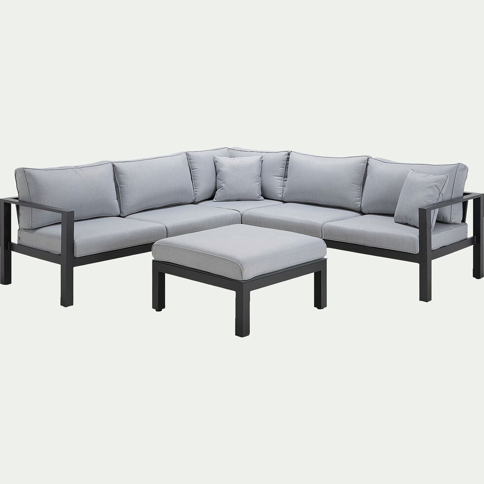 Salon De Jardin D Angle En Alu Gris 4 A 6 Places Sirocco