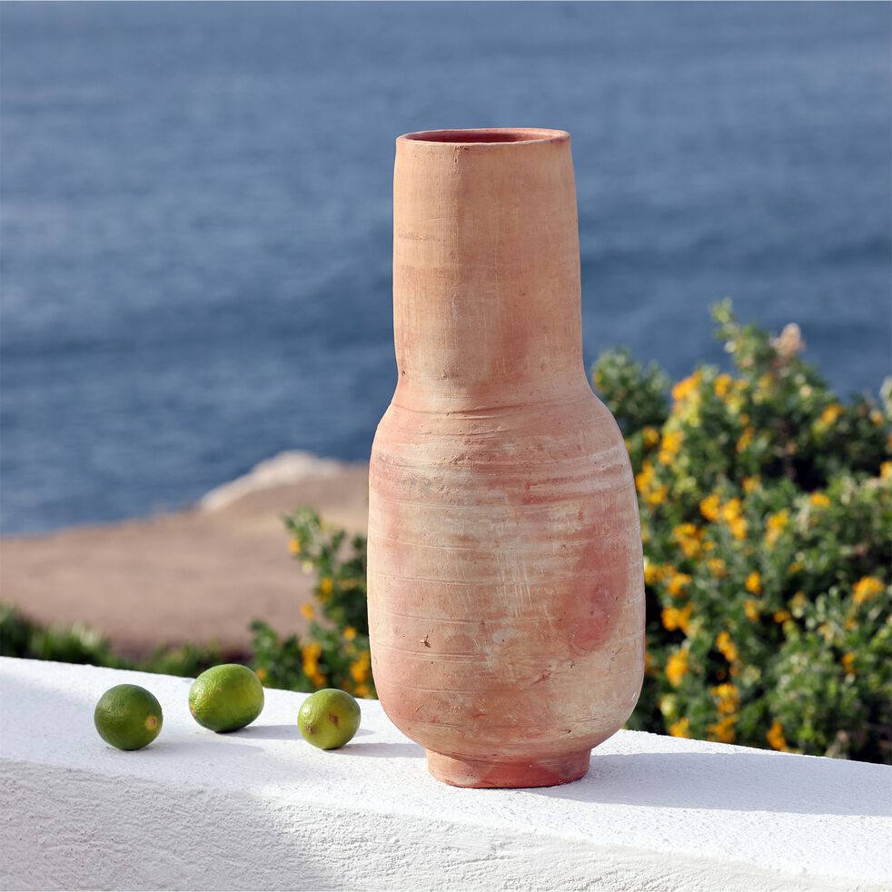 Vase décoratif en terre cuite H24cm - terracotta-CALADA