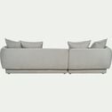 Canapé d'angle gauche fixe en tissu - gris borie-ALBA