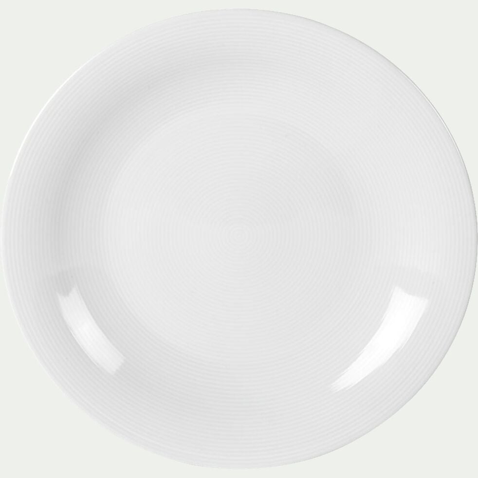 Assiette plate en porcelaine qualité hôtelière D27cm - blanc-ETO